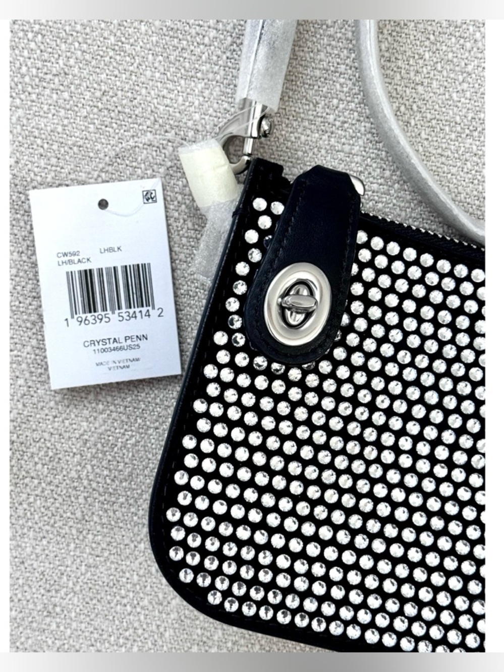 COACH Penn Shoulder Bag With Crystal, BLACK - Picture 5 of 15